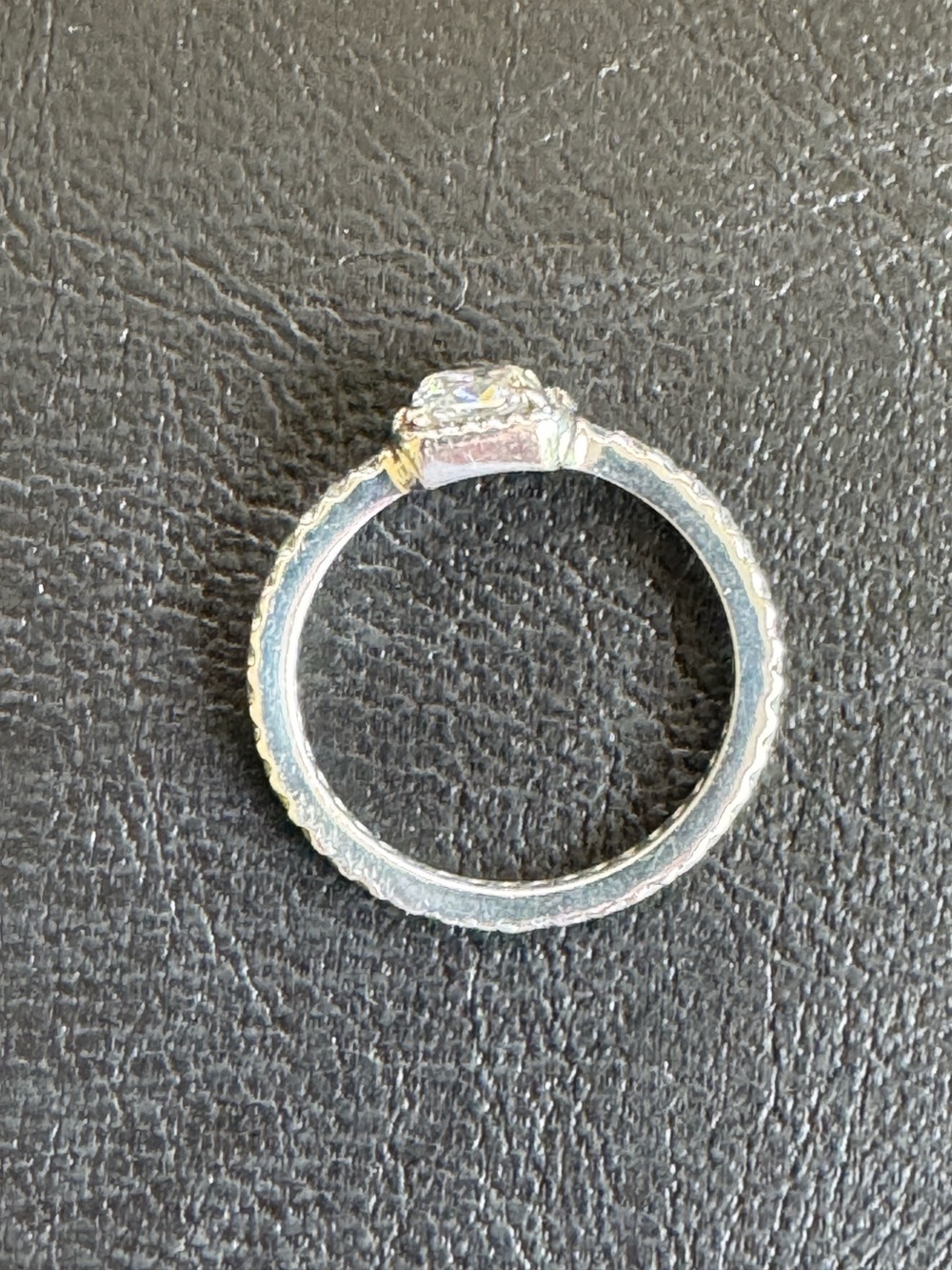 Pandora Square Sparkle Halo Ring Size 9 - Picture 2 of 8